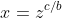 x=z^{c/b}