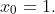 x_{0}=1.