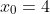 x_{0}=4
