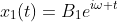 x_{1}(t)=B_{1}e^{i\omega t}