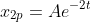 x_{2p}=Ae^{-2t}