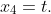 x_{4}=t.