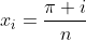 x_{i}=\frac{\pi i}{n}