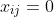 x_{ij}=0