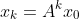 x_{k}=A^{k}x_0