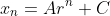x_{n}=Ar^n+C