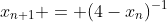 x_{n+1} = (4-x_n)^{-1}