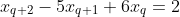 x_{q+2}-5x_{q+1}+6x_{q}=2