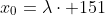 x_0=\lambda\cdot 151