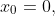 x_0=0,