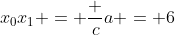 x_0x_1 = \frac ca = 6