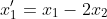 x_1'=x_1-2x_2