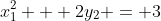 x_1^2 + 2y_2 = 3