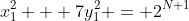 x_1^2 + 7y_1^2 = 2^{N+1}