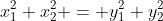 x_1^2+x_2^2 = y_1^2+y_2^2