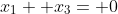 x_1+ x_3= 0