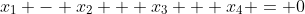 x_1 - x_2 + x_3 + x_4 = 0