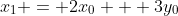 x_1 = 2x_0 + 3y_0