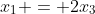 x_1 = 2x_3