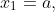 x_1=a,~x_2=a+h