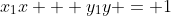 x_1x + y_1y = 1