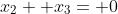 x_2+ x_3= 0