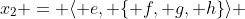 x_2 = \langle e, \{ f, g, h\}\rangle 