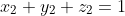 x_2+y_2+z_2=1