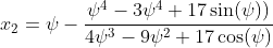 x_2=\psi-\frac{\psi^4-3\psi^4+17\sin(\psi))}{4\psi^3-9\psi^2+17\cos(\psi)}