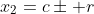 x_2=c\pm r~~r\in\mathbb{Q}\implies f(x_2)=\xi
