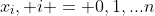 x_i, i = 0,1,...n