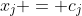 x_j = c_j