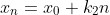 x_n=x_0+k_2n