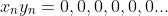 x_ny_n=0,0,0,0,0,0...