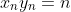 x_ny_n=n