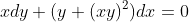 xdy+(y+(xy)^2)dx=0