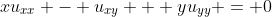 xu_{xx} - u_{xy} + yu_{yy} = 0