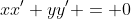 xx'+yy' = 0