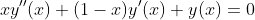 xy''(x)+(1-x)y'(x)+y(x)=0