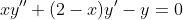 xy''+(2-x)y'-y=0