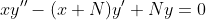 xy''-(x+N)y'+Ny=0