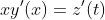 xy'(x)=z'(t)