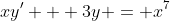 xy' + 3y = x^7