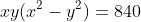 xy(x^2-y^2)=840