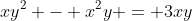 xy^2 - x^2y = 3xy
