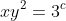 xy^2=3^c