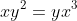 xy^2=yx^3
