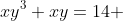 xy^3+xy=14 