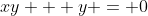 xy + y = 0