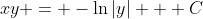 xy = -\ln{|y|} + C